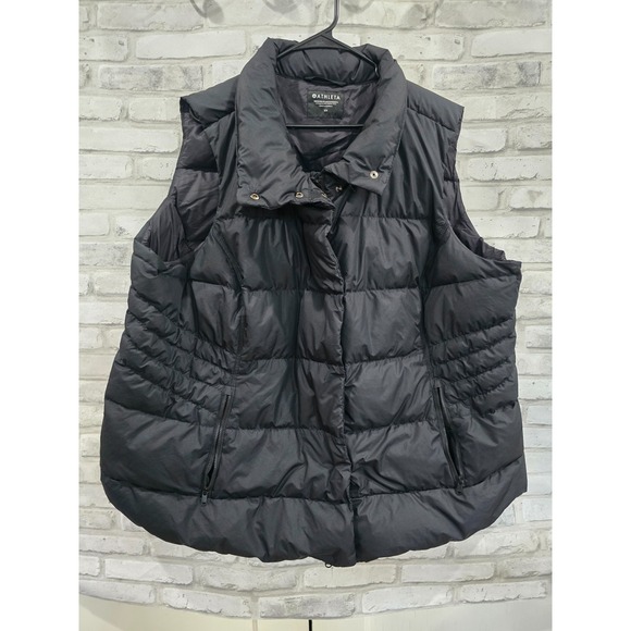 Athleta Jackets & Blazers - Athleta Gilet Downtown Vest Womens Size 3X Black Full Zip Down Quilted Puffer